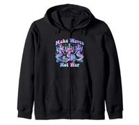 groovy tie dye mermaid, peace love and mermaids for women Zip Hoodie