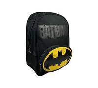 Groovy Uk Batman Backpack with Oval Front Zip Pocket, Black/Yellow