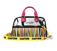 Groovy Uk DC Comics Birds of Prey ‘Caution Tape’ Handbag, Multicolour