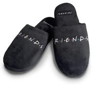 Groovy Uk Friends Logo Black Women's Mule Slippers, 5/7 UK, Black/White