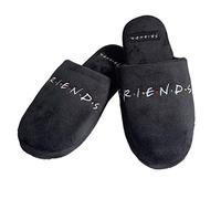 Groovy Uk Friends Logo Black Women's Mule Slippers, 5/7 UK, Black/White