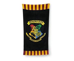 Groovy Uk Harry Potter Hogwarts Bath/Beach Towel, 150 cm Length x 75 cm Width, Black