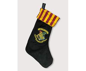 Groovy Uk Harry Potter Hogwarts Fleece Christmas Stocking, 47 cm x 30 cm Size, Black/Red/Yellow