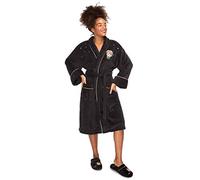 Groovy Uk Harry Potter Kawaii Ladies Fleece Bathrobe, One Size, Black/Burgundy/Gold