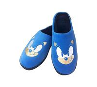 Groovy Uk Sonic class of 91 Adult Mule Slippers, 8/10 UK, Black/Blue/White