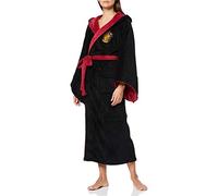 Groovy Uk Women's Groovy-gryffindor Women's Bathrobe, Black/Burgundy, One Size UK