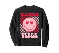 Groovy Valentine Vibes Valentines Day For Girl Womens Sweatshirt