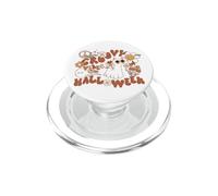 Groovy Vibes Cat Peace Daisy Mushroom Retro Hippie PopSockets PopGrip for MagSafe