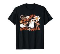 Groovy Vibes Cat Peace Daisy Mushroom Retro Hippie Value Graphic T-Shirt