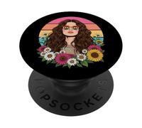 Groovy Vibes Flowers A Bohemian's Tale Peace Casual Summer PopSockets Adhesive PopGrip