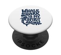Groovy Whale Shark Spirit Animal Retro Art PopSockets Adhesive PopGrip