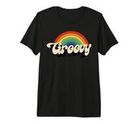 Groovy with Rainbow Retro Design for Men, Women, Girl & Kids Premium T-Shirt