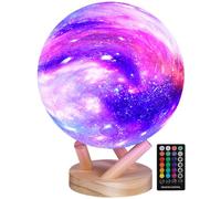 GROPINFLY Moon Lamp Galaxy Lamp 6 inch 16 Colors LED 3D Moon Light, Remote & Touch Control Lava Lamp Moon Night Light Gifts for Girls Boys Kids Women Birthday