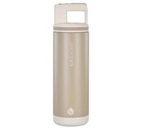 GROSCHE Alpine Flip n' Sip 20 oz Insulated Water Bottle - Stainless Steel, Leakproof Flask with Straw - Perfect for Gym, Travel & Outdoor Use - Keeps Water Cold up to 60 hrs - Sand Biege