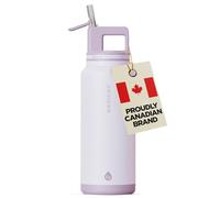 GROSCHE Alpine Flip n' Sip 40 oz Insulated Water Bottle - Stainless Steel, Leakproof Flask with Straw - Perfect for Gym, Travel & Outdoor Use - Keeps Water Cold up to 60 hrs - Lavender