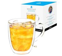 Grosche Cyprus Hand Blown Glass Double Walled Mug