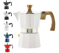 GROSCHE Milano Moka Stovetop Espresso Coffee Maker (3 Cup / 150 ml, White)