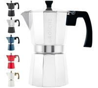 GROSCHE Milano Moka Stovetop Espresso Coffee Maker (6 Cup / 275 ml, Silver)