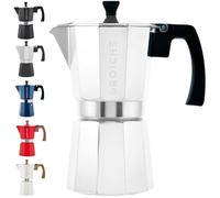 GROSCHE Milano Moka Stovetop Espresso Coffee Maker (9 Cup / 450 ml, Silver)