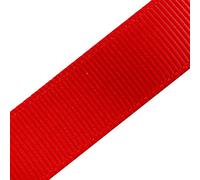 Grosgrain Plain Basic Ribbon 25mm Wide 3 Metre Length (Red)