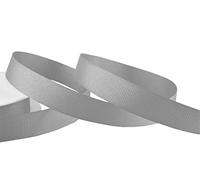 Grosgrain Ribbon 22 Meters / 25 Yards Rolls for Gifts Wrap Sew Party Decorations Events Wedding Christmas Crafts Bows DIY Bouquets Cake Double Sided Size (15 mm, Silver)