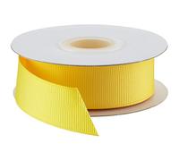 Grosgrain Ribbon -23 Meters / 25 Yards Rolls for Gifts Wrap Sew Party Decorations Events Wedding Christmas Crafts Bows DIY Bouquets Cake Double Sided Sizes 50mmBuy 3 GET 1 Free (Yellow)
