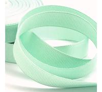 Grosgrain Ribbon -23 Meters / 25 Yards Rolls for Gifts Wrap Sew Party Decorations Events Wedding Christmas Crafts Bows DIY Bouquets Cake Double Sided Size (15 mm, Pale Green)