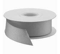 Grosgrain Ribbon -23 Meters / 25 Yards Rolls for Gifts Wrap Sew Party Decorations Events Wedding Christmas Crafts Bows DIY Bouquets Cake Double Sided Buy Any 3 Get 1 Free (25 mm, Silver)