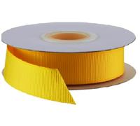 Grosgrain Ribbon -23 Meters / 25 Yards Rolls for Gifts Wrap Sew Party Decorations Events Wedding Christmas Crafts Bows DIY Bouquets Cake Double Sided Size 25mmBuy 3 GET 1 Free (Yellow)