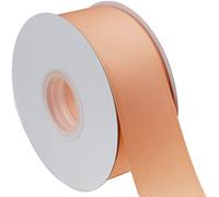 Grosgrain Ribbon -23 Meters / 25 Yards Rolls, for Gifts Wrap Sew Party Decorations Events Wedding Christmas Crafts Bows DIY Bouquets Cake Double Sided Size 38mmBuy 3 GET 1 Free (Peach)