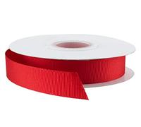 Grosgrain Ribbon -23 Meters / 25 Yards Rolls, Gifts Wrap Sew Party, Decorations Events Dress Wedding Christmas Crafts, Bows Car, DIY, Bouquets, Cake Double Sided, Size 10mm (Red)