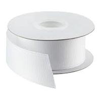Grosgrain Ribbon -23 Meters / 25 Yards Rolls, Sew, Gift Wrap, Bows, Decorations, Crafts, Cloths, Cristmas, Party, Events - Double Sided, Size 50mmBuy 3 GET 1 Free (White)