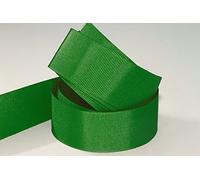 Grosgrain Ribbon 38mm Choose Colours (Green, 5 Meters) Double Sided for Gifts Wrap Sewing Party Decorations Events Dress Wedding Christmas Crafts Bows Car Floral Balloons DIY Bouquets Cake