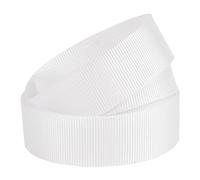 Grosgrain Ribbon 38mm Double Sided (White, 5 Meters) for Gifts Wrap Sewing Party, Decorations Events Dress Wedding Christmas Crafts Bows Car Floral Balloons DIY Bouquets Cake More
