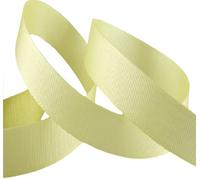 Grosgrain Ribbon - 46 Meters / 50 Yards Rolls for Gifts Wrap Sew Party Decorations Events Wedding Christmas Crafts Bows DIY Bouquets Cake Double Sided Many Colours (20mm, Light Yellow)