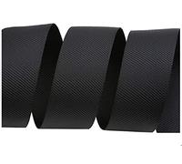Grosgrain Ribbon -5 Meters for Gifts Wrap Sew Party Decorations Events Wedding Christmas Crafts Bows DIY Bouquets Cake Double Sided Sizes (50 mm, Black)