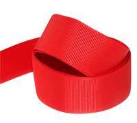 Grosgrain Ribbon -5 Meters, for Gifts Wrap Sew Party Decorations Events Wedding Christmas Crafts Bows DIY Bouquets Cake Double Sided Many Colours (38 mm X 5 Metre, Red)