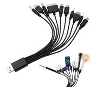 Grosion 10 in 1 Universal Usb Cable Multi Charger Adapter,Multi Phone Charger,10-in-1 USB Cable,Universal Multifunctional USB Phone Charger Cable,for Phone Camera Gadget Charger Adapter