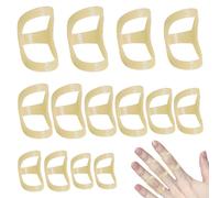 Grosion 14Pcs Oval 8 Finger Splint,Waterproof Ring Splints for Hypermobility,Trigger Finger Splints,for Thumb Finger Arthritis Stabilizer Brace