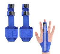 Grosion 2Pcs Little Finger Splint,Finger Brace with Wrist Brace,Adjustable Broken Finger Splint,Trigger Finger Splint,For Fixation and Correction of Bent and Broken Fingers