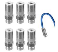 Grosion 6 PCS Grease Gun Tips,4.5cm Heavy Duty Grease Gun Coupler Tip,High Pressure Grease Nozzles Tips,Tips Replacement for Standard 1/8 NPT Grease Gun Nozzle Fittings