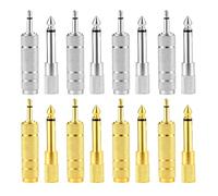 Grosion 8 PCS Headphone Adapter Jack,6.35mm to 3.5mm Headphone Adapter,1/4 inch Male to 1/8 inch Female Stereo Jack Converter with Female Plug,3.5 mm Male to 6.35 mm Adapter