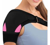 Grosion Shoulder Support, Adjustable Shoulder Brace for Men Women, Shoulder Brace for Pain Frozen Shoulders Dislocated, Fits Left and Right, One size