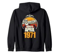 Großartig seit April 1971 55th Birthday Saying 55 Years Zip Hoodie