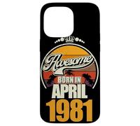 Großartig seit April 1981 45th Birthday Saying 45 Years Case for iPhone 14 Pro Max