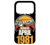 Großartig seit April 1981 45th Birthday Saying 45 Years Case for iPhone 17 Pro