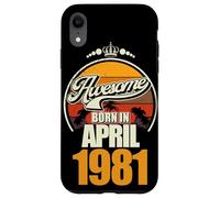 Großartig seit April 1981 45th Birthday Saying 45 Years Case for iPhone XR