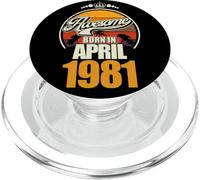 Großartig seit April 1981 45th Birthday Saying 45 Years PopSockets PopGrip for MagSafe