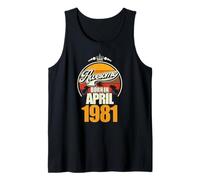 Großartig SEIT April 1981 45th Birthday Saying 45 Years Tank Top