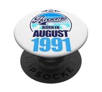 Großartig seit August 1991 35th Birthday Saying 35 Years PopSockets Adhesive PopGrip